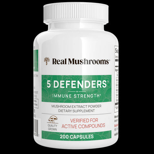 5 Defenders 200 Capsules-Real Mushrooms-Matakana Pharmacy